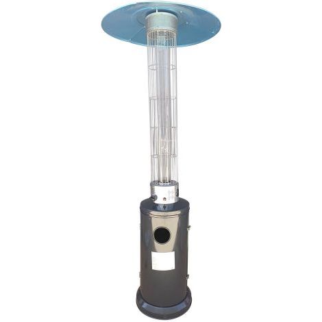 STUFA AEREA CILINDRICA 12,5 Kw - verniciata grigia antracite