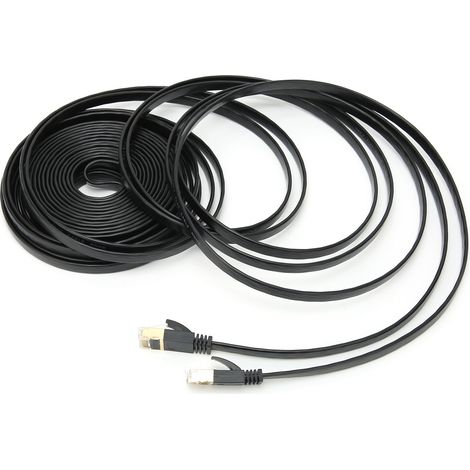 Câble réseau 10 Gigabit double blindage CAT7 à 8 conducteurs à paires torsadées, accessoires informatiques, 0,5 mètre (1/5)
