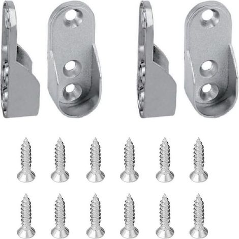 Supports de tige pour armoire – JINFGERNE – Lot de 4 – Alliage nickelé résistant à la corrosion
