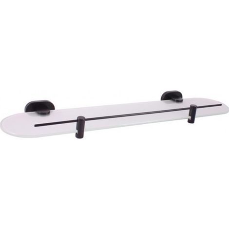 Etagère de douche YUKON en verre et laiton noir mat 50 cm (1/2)