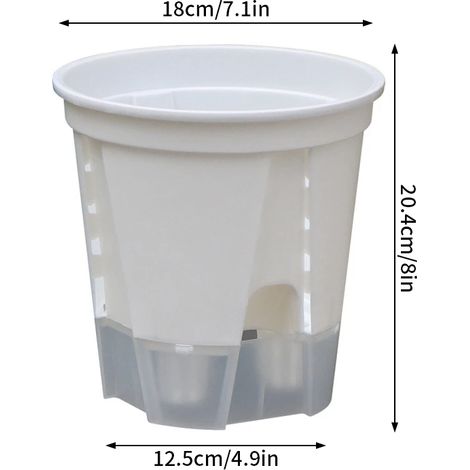 (S6, comme illustré) Pot à arrosage automatique pour orchidées, pots de fleurs transparents pour plantes, pot de jardin paresseux, pot respirant pour racines d'orchidées (1/4)