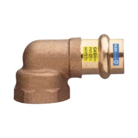 Raccordo curvo/gomito bronzo rame 3/4" ø15 pressfitting