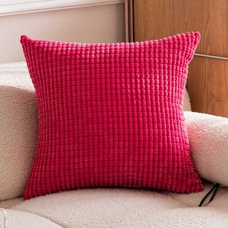 Housse De Coussin - Velours Côtelé À Rayures - 60 x 60 cm - Pour Salon Chambre - Lot De 2