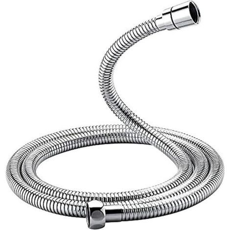 G851-20, Flexible de Douche Universel (G1/2 pouces, 2M), Tuyau de Douche Anti-Torsion et Anti-Pliure, Acier inoxydable/Chrome