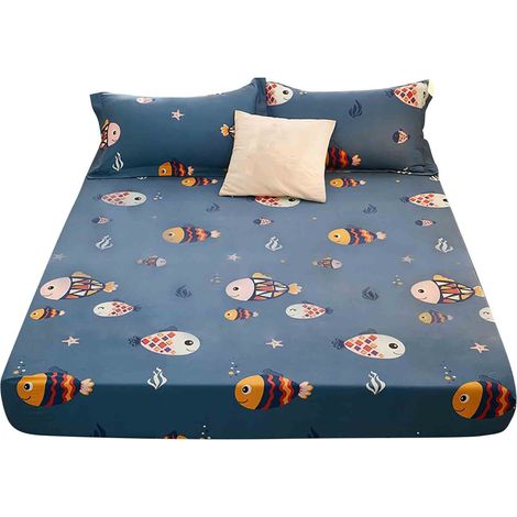Drap-housse imperméable à motif dessin animé, drap-housse pour lit simple enfant ultra doux et respirant (1/5)