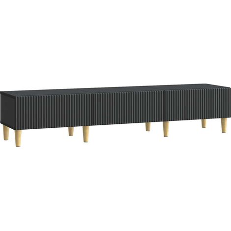 vidaXL  TV Cabinet  with Drawer Black 147 x 34.5 x 30 cm Engineered Wood