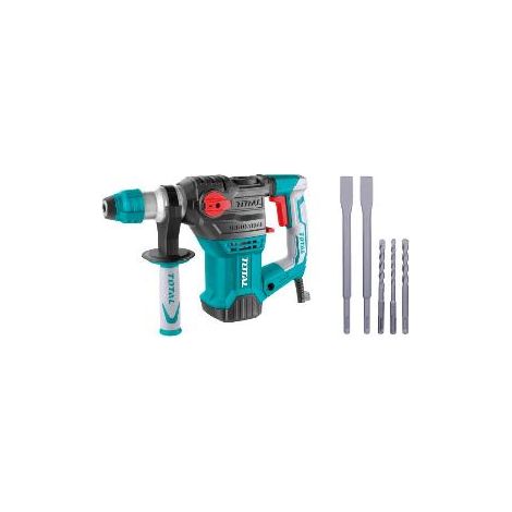 FPLUS martillo combinado total 1500w th1153216 , Martillo combinado de 1500 W. Peso 5,5 kg - carcasa de plástico. Permite taladrar, taladrar con percusión y picar. Velocidad en ral