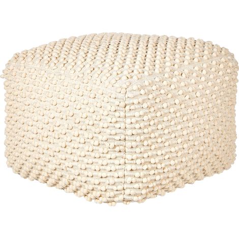 Pouf KINGRI Baumwolle Hellbeige