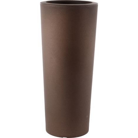 Vaso Ø30x68 cm in Polietilene Tulli Schio Cono Essential 70 Bronzo (1/4)