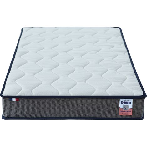 Matelas bébé face été / face hiver avec garnissage laine et soutien ferme Blanc 60x120x11 cm