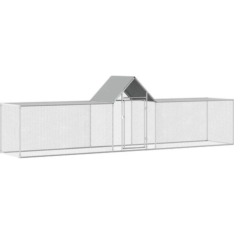 Maison Exclusive - Hühnerstall 5x1x1,5 m Verzinkter Stahl