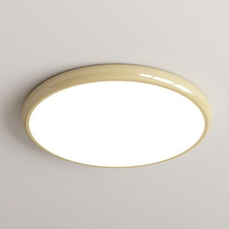 Plafonnier LED 30 cm, plafonnier à intensité variable, 3 températures de couleur disponibles (3000K/4000K/6000K), pour cuisines et aux salons (jaune). (1/5)