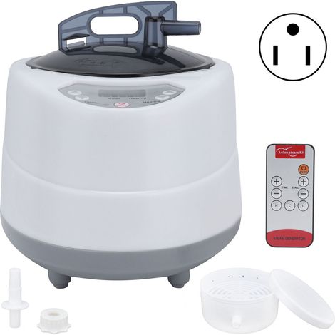 1000W Sauna Vapeur Portable 2.0L Pot Spa Transpiration pour Désintoxication Corporelle, Prise US 110V