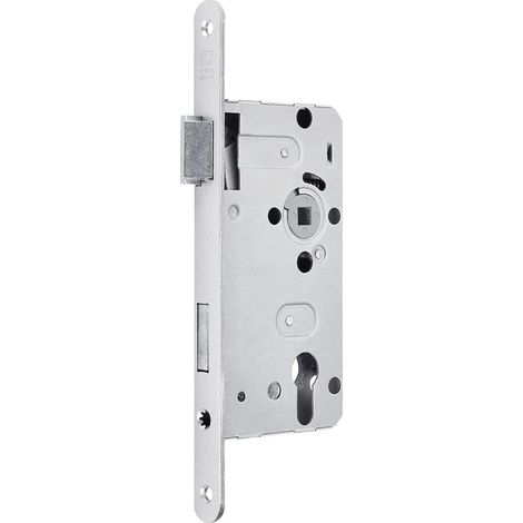 Serrure de porte à cylindre profilé, classe 2, axe 55 mm têtière 20 DIN gauche, distance 72 maison mortaiser pour portes d'entrée (1/4)