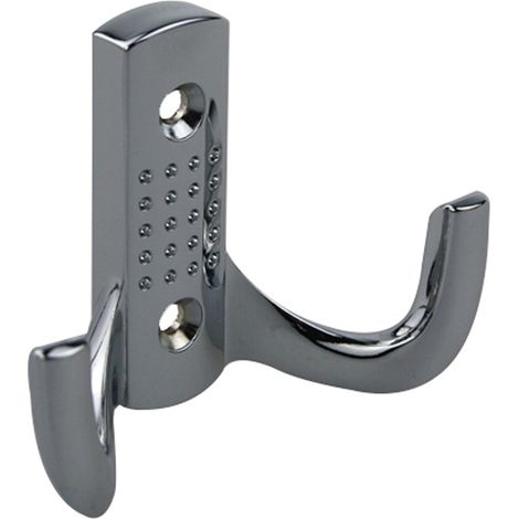 Kleiderhaken Chrom glänzende Ausführung Mantelhaken aus Metall Garderobenhaken (1/2)