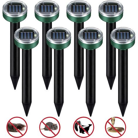 Répulsif solaire ultrasonique pour rats-taupes, répulsif antiparasitaire de jardin à pointes