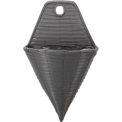 Fixation Murale - Faux rotin - Ardoise - 35cm - SMART GARDEN (1/2)