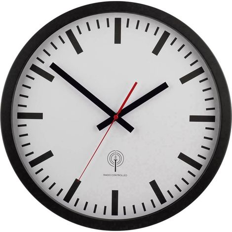Eurotime 56862 Reloj radiocontrolado negro 40 cm