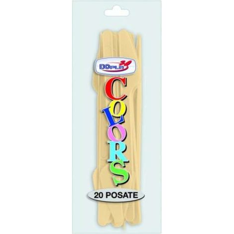 Dopla Coltelli Monouso Crema Plastica 20 pz