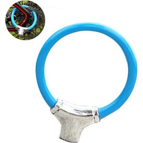 Antivol de vélo, chaîne, mini portable, bleu ciel
