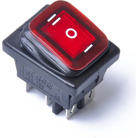 Interrupteur à bascule étanche à verrouillage, 6 broches, 12 V, pour éclairage LED de voiture ou bateau. (1/2)
