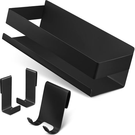 Estante para ducha, estante para baño sin taladrar – Acero inoxidable S304 – Sólido (negro) (1/5)