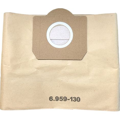 16-pack vacuum cleaner bags with paper filters, suitable for Karcher 6.959-130 vacuum cleaners. (1/5)