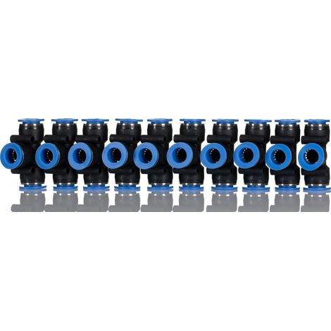 Adaptateur tube à tube en T RS PRO vers Enfichable 4 mm Enfichable 4 mm ( Prix pour Paquet de 10 ) (1/3)