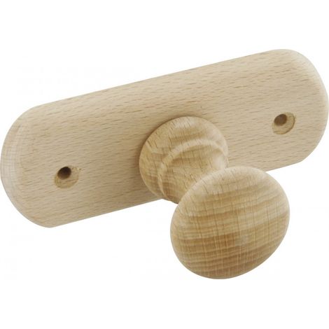 Garderobe aus Holz Eco Naturholz Buche 1 Kopf 11 x 6 x 4,2