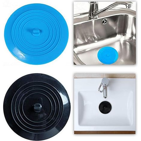 Bouchon de vidange en silicone pour évier et baignoire, bonde universelle anti-fuite (1/5)
