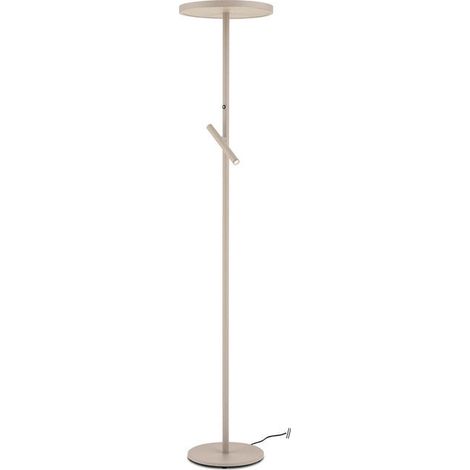 [NEUWERTIG] B-Ware Teide Stehleuchte Leselampe Led Dimmer Beige Aluminium Stahl Metall (1/2)