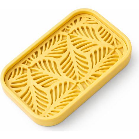 Dispensador de jabón con inserto extraíble en color amarillo. (1/3)
