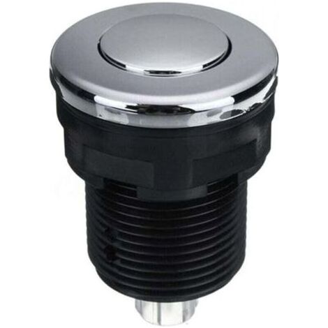 1 interrupteur pneumatique à bouton-poussoir, 34 mm, noir, ABS + acier inoxydable 304, pour broyeur à déchets, baignoire de massage et spa (1/3)