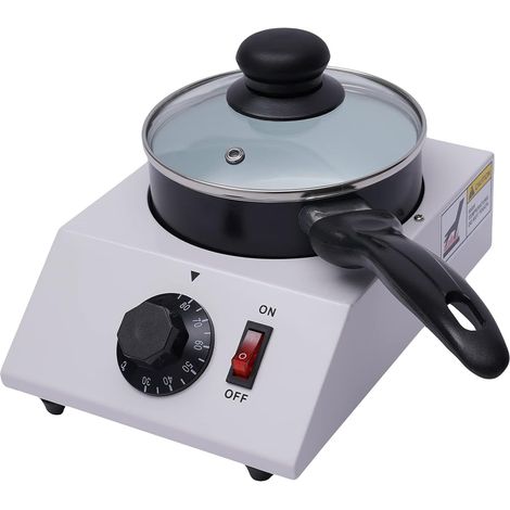 40W Chocolate Melting Machine 220V Electric Chocolate Melting Tempering Machine with 1 Ceramic Non-Stick Pot Suitable for Artisanal Chocolate Shop and Home use
