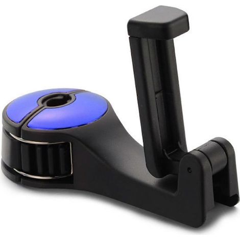 Porte-sacs et porte-téléphones multifonctionnel pour voiture, design 2 en 1, idéal pour faire les courses, bleu, 1 pièce (1/5)