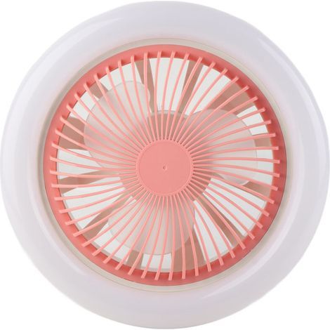 Lámpara de ventilador de techo pequeña E27, lámpara LED de ventilador ajustable y silenciosa de 30W para habitación infantil y dormitorio, 85‑265V (1/5)