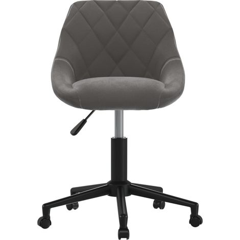 Maison Exclusive - Sedia da Pranzo Girevole Grigio Scuro in Velluto
