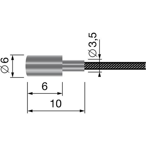 Câble souple 19 fils - Longueur 2500 mm - Diamètre 2 mm
