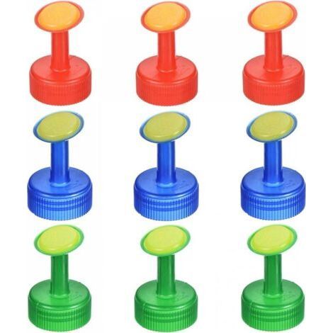 Ulisem Watering Can Caps 9pcs 28mm Inner Diameter for Gardening Watering Cans Red Green Blue (1/4)
