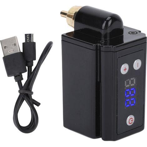Bloc d'alimentation tatouage sans fil écran LCD longue autonomie rechargeable USB interface RCA (1/5)