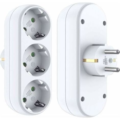 Adaptateur de Prise Murale Sans Fil Blanc avec Ports Multiples et Chargeur USB pour Caméra (1/4)