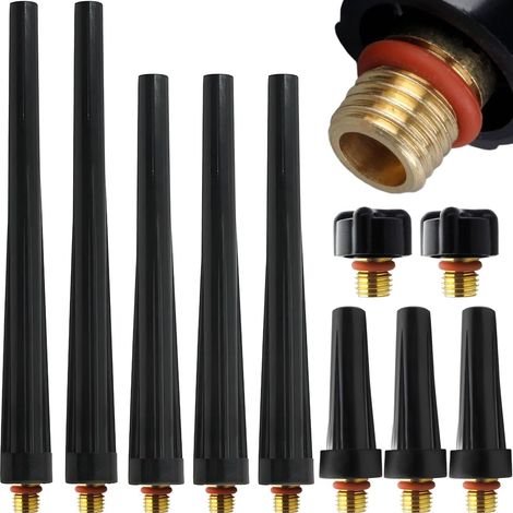 Coupe arrière pour TIG Torche de soudage Kit d'accessoires pour SR PDA DB WP-9 20 25 Pistolet de soudage 41V33 (Court) 41V35 (Moyen) 41V24 (Long) 41V24L (Long) Capuchon arrière(10 pièces) (1/5)