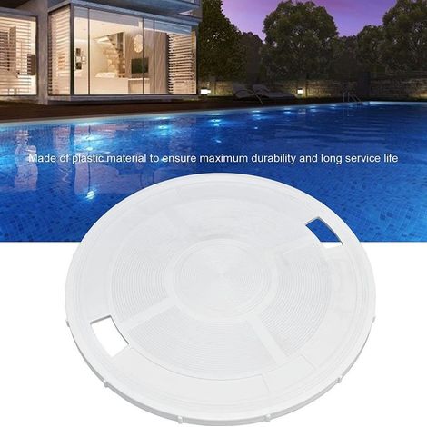Couvercle de skimmer remplacement — 9" — Lot d'une unité — Matière robuste résistante aux UV pour nettoyage sans tracas