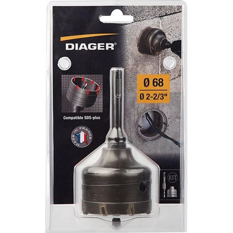 Kit trépan électricien D68 DIAGER 326CD068