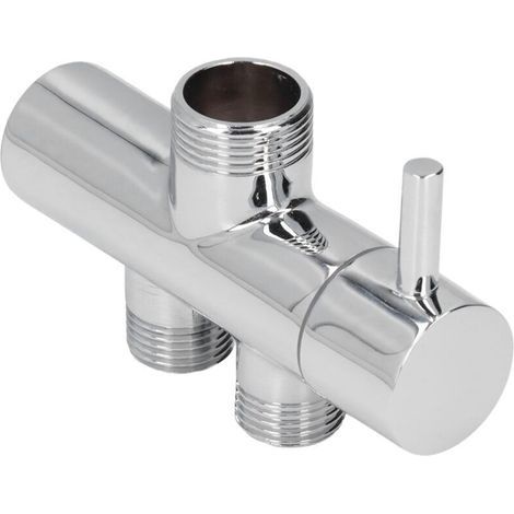 Inverseur de bras de che G3/4 à G1/2, connecteur en t étanche, Valve de dérivation de che en laiton pour salle de bains (1/4)