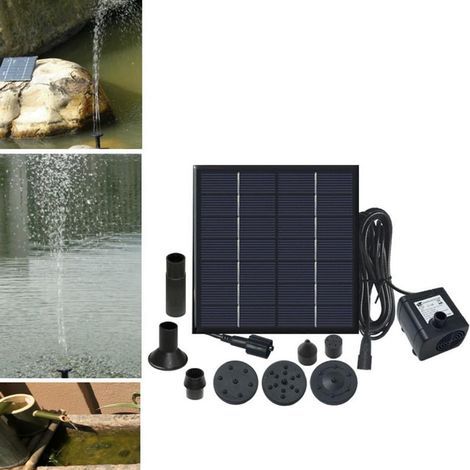 Pompes à eau solaires pour bassins, fontaines solaires, jeux d'eau et jardins de fontaines (1/5)