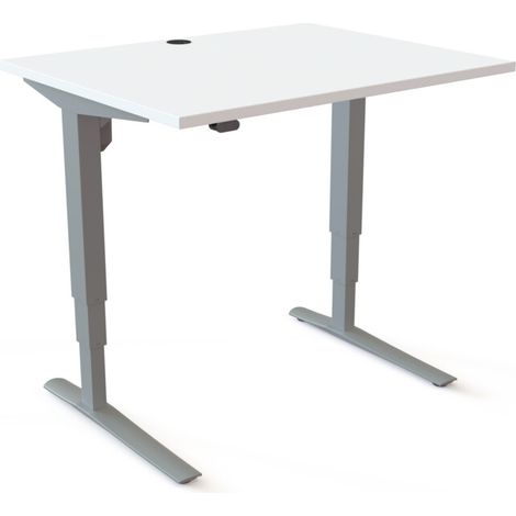 STIER Table haute 501-43 électrique réglable en hauteur 65-125 cm 100 × 80 cm blanc mélaminé (1/3)