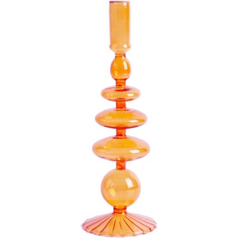 Support À Bougie En Verre - Design Artistique Goblet Avec Base - Décor De Table Vintage Pour Mariage Fête Maison Café - 1 Pièce (1/5)