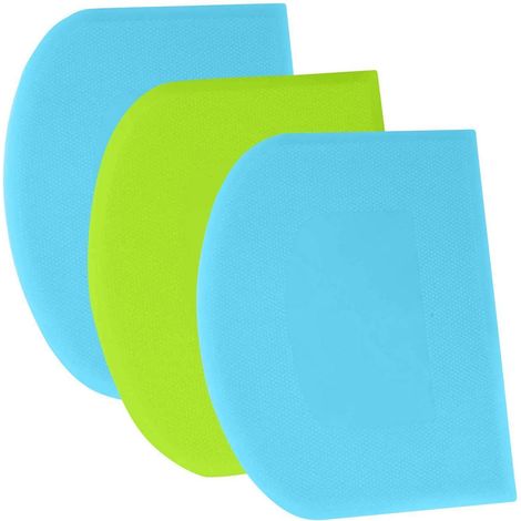 Teigschaber Set 3 Stück, BPA-frei, flexibel, scharfe Kante, 27x17cm