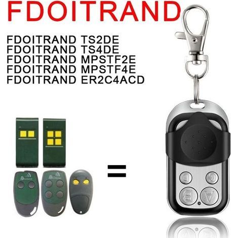 Télécommande pour porte de garage - DOITRAND TS2DE/TS4DE/MPSTF2E/MPSTF4E/ER2C4ACD - 433.92 MHz - Fixed Code (1/4)